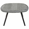 Modway Endeavor 3 Piece Outdoor Patio Wicker Rattan Armchair and Coffee Table Set - Gray Gray - Table in Side Angle - Modway Endeavor 3 Piece Outdoor Patio Wicker Rattan Armchair and Coffee Table Set - Gray Gray - Table in Side Angle