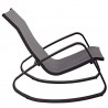 Modway Traveler Rocking Lounge Chair Outdoor Patio Mesh Sling in Black Black -  Side Angle