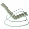 Modway Traveler Rocking Lounge Chair Outdoor Patio Mesh Sling in Green Stripe - Set of Two - Side Angle - Modway Traveler Rocking Lounge Chair Outdoor Patio Mesh Sling in Green Stripe - Set of Two - Side Angle