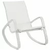 Modway Traveler Rocking Lounge Chair Outdoor Patio Mesh Sling in White White - Set of Two - Front Side Angle - Modway Traveler Rocking Lounge Chair Outdoor Patio Mesh Sling in White White - Set of Two - Front Side Angle