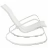 Modway Traveler Rocking Lounge Chair Outdoor Patio Mesh Sling in White White - Set of Two - Side Angle - Modway Traveler Rocking Lounge Chair Outdoor Patio Mesh Sling in White White - Set of Two - Side Angle