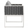 Modway Stance 7 Piece Outdoor Patio Aluminum Dining Set - White Gray - Chair in Side Angle