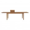 Modway Marina 11 Piece Outdoor Patio Teak Dining Set - Natural White - Table in Front Angle