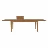 Modway Marina 11 Piece Outdoor Patio Teak Dining Set - Natural White - Table in Front Angle - Modway Marina 11 Piece Outdoor Patio Teak Dining Set - Natural White - Table in Front Angle