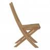 Modway Marina 11 Piece Outdoor Patio Teak Dining Set - Natural - Chair in Side Angle