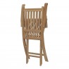 Modway Marina 11 Piece Outdoor Patio Teak Dining Set - Natural - Folded Chair in Front Angle