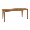 Modway Marina 11 Piece Outdoor Patio Teak Dining Set - Natural - Table in Front Side Angle