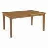 Modway Marina 7 Piece Outdoor Patio Teak Dining Set - Natural White - Table in Front Side Angle - Modway Marina 7 Piece Outdoor Patio Teak Dining Set - Natural White - Table in Front Side Angle