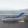 Modway Glimpse Outdoor Patio Mesh Chaise Lounge Chair in White Navy - Lifestyle