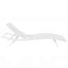 Modway Glimpse Outdoor Patio Mesh Chaise Lounge Chair - White White - Front  Angle