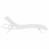 Modway Glimpse Outdoor Patio Mesh Chaise Lounge Chair - White White - Front  Angle - Modway Glimpse Outdoor Patio Mesh Chaise Lounge Chair - White White - Front  Angle