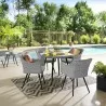 Modway Endeavor 5 Piece Outdoor Patio Wicker Rattan Dining Set - Gray Gray - Lifestyle - Modway Endeavor 5 Piece Outdoor Patio Wicker Rattan Dining Set - Gray Gray - Lifestyle