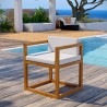 Modway Newbury Accent Outdoor Patio Premium Grade A Teak Wood Armchair - Natural White - Lifestyle