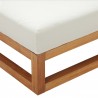 Modway Newbury Outdoor Patio Premium Grade A Teak Wood Ottoman - Natural White - Seat Closeup Angle