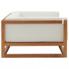 Modway Newbury Accent Lounge Outdoor Patio Premium Grade A Teak Wood Sofa - Natural White - Side Angle