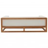 Modway Newbury Accent Lounge Outdoor Patio Premium Grade A Teak Wood Sofa - Natural White - Back Angle