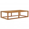 Modway Newbury Outdoor Patio Premium Grade A Teak Wood Coffee Table - Natural -  Front Side Angle
