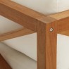 Modway Northlake Outdoor Patio Premium Grade A Teak Wood Armchair - Natural White - Seat Closeup Angle