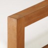 Modway Northlake Outdoor Patio Premium Grade A Teak Wood Dining Armchair - Natural White - Seat Closeup Angle