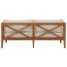 Modway Northlake Outdoor Patio Premium Grade A Teak Wood Sofa - Natural White - Back Angle