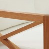 Modway Northlake Outdoor Patio Premium Grade A Teak Wood Sofa - Natural White - Seat Closeup Angle