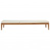 Modway Northlake Outdoor Patio Premium Grade A Teak Wood Chaise Lounge - Natural White - Side Angle