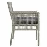 Modway Aura 7 Piece Outdoor Patio Wicker Rattan Set - Gray Navy - Chair in Side Angle - Modway Aura 7 Piece Outdoor Patio Wicker Rattan Set - Gray Navy - Chair in Side Angle