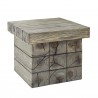 Modway Manteo Rustic Coastal Outdoor Patio Side Table - Light Gray - Front Side Angle