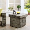 Modway Manteo Rustic Coastal Outdoor Patio Side Table - Light Gray - Lifestyle