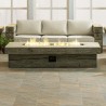 Modway Manteo 70" Rectangular Outdoor Patio Fire Pit Table - Light Gray - Lifestyle