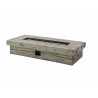 Modway Manteo 70" Rectangular Outdoor Patio Fire Pit Table - Light Gray - Front Side Angle