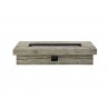 Modway Manteo 70" Rectangular Outdoor Patio Fire Pit Table - Light Gray - Front Angle