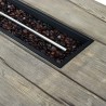 Modway Manteo 70" Rectangular Outdoor Patio Fire Pit Table - Light Gray - Closeup Top Angle