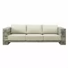Modway Manteo Rustic Coastal Outdoor Patio Sunbrella® Sofa - Light Gray Beige - Front Angle - Modway Manteo Rustic Coastal Outdoor Patio Sunbrella® Sofa - Light Gray Beige - Front Angle