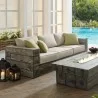 Modway Manteo Rustic Coastal Outdoor Patio Sunbrella® Sofa - Light Gray Beige - Lifestyle - Modway Manteo Rustic Coastal Outdoor Patio Sunbrella® Sofa - Light Gray Beige - Lifestyle