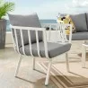 Modway Riverside Outdoor Patio Aluminum Armchair in White Gray - Lifestyle - Modway Riverside Outdoor Patio Aluminum Armchair in White Gray - Lifestyle