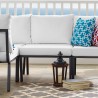 Modway Riverside Outdoor Patio Aluminum Armless Chair in Gray White - Lifestyle