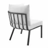 Modway Riverside Outdoor Patio Aluminum Corner Chair in Gray White - Back Side Angle - Modway Riverside Outdoor Patio Aluminum Corner Chair in Gray White - Back Side Angle