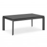Modway Riverside Aluminum Outdoor Patio Coffee Table in Gray - Front Side Angle