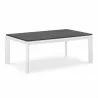 Modway Riverside Aluminum Outdoor Patio Coffee Table in White - Front Side Angle - Modway Riverside Aluminum Outdoor Patio Coffee Table in White - Front Side Angle
