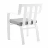 Modway Baxley Stackable Outdoor Patio Aluminum Dining Armchair in White Gray - Back Side Angle - Modway Baxley Stackable Outdoor Patio Aluminum Dining Armchair in White Gray - Back Side Angle
