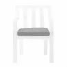 Modway Baxley Stackable Outdoor Patio Aluminum Dining Armchair in White Gray - Front Angle - Modway Baxley Stackable Outdoor Patio Aluminum Dining Armchair in White Gray - Front Angle