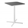 Modway Raleigh Outdoor Patio Aluminum Bar Table - White - Front Side Angle