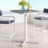 Modway Raleigh Outdoor Patio Aluminum Bar Table - White - Lifestyle