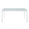 Modway Raleigh 59" Outdoor Patio Aluminum Dining Table - White - Front Angle