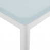 Modway Raleigh 59" Outdoor Patio Aluminum Dining Table - White - Closeup Top Angle