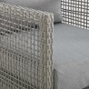 Modway Aura 3 Piece Outdoor Patio Wicker Rattan Set in Gray Gray - Armchair in Seat Closeup Angle