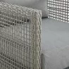Modway Aura 3 Piece Outdoor Patio Wicker Rattan Set in Gray Gray - Armchair in Seat Closeup Angle - Modway Aura 3 Piece Outdoor Patio Wicker Rattan Set in Gray Gray - Armchair in Seat Closeup Angle