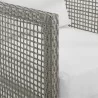 Modway Aura 3 Piece Outdoor Patio Wicker Rattan Set - Gray White - Seat in Closeup Angle - Modway Aura 3 Piece Outdoor Patio Wicker Rattan Set - Gray White - Seat in Closeup Angle