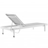 Modway Charleston Outdoor Patio Chaise Lounge Chair - White Gray - Back Side Angle 